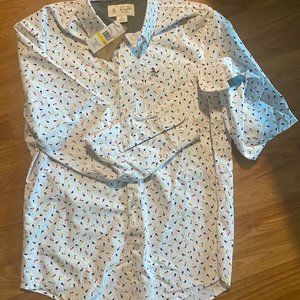 Pineapple print button up shirt